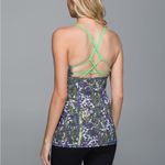 Lululemon Dancing Warrior Tank Top Floral Sport Purple Green Pistachio Size 4 Photo 1