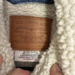 Levi's Fleece Lined Jean Jacket Womens Small Trucker Faded Blue Denim Photo 1