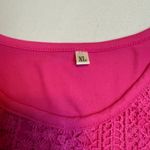 SheIn  Set/2 Crochet Top, Women's Pink Knit Blouse, Casual NWOT Short Sleeve XL # Photo 3