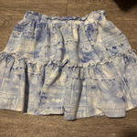 Ocean Drive Super Soft and Flowy Blue and White Plaid/Western Skirt Small  Photo 0