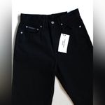 Calvin Klein  Black High Rise Straight Jeans 27 Long NWT Photo 5