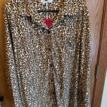 White Mark Sleepwear Soft Cheetah Print Pajamas New NWT Size 2X (14/16) Brown Photo 1