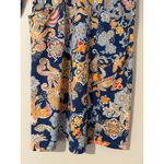J. McLaughlin  Catalina Cloth Catalyst Floral Midi Dress Blue Orange EUC XS Basic Photo 2