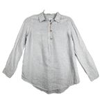 Sigrid Olsen Shirt Womens Small Lilac Linen Tunic Classic Lagenlook Minimalist Photo 0