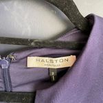 Halston Heritage V-Neck Fit Flare Ponte Knit Mini Dress, Sz 2 Navy EUC Photo 2