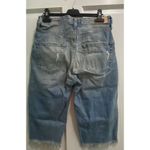 EDWIN Women's CAI Shorts Slayer Blue 26" Bermuda Distressed Denim Jean Short NWT Photo 1