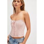 Love Shack Fancy  Lucarelli Top in Pink Pearl 2 New Womens Corset Strapless Photo 12