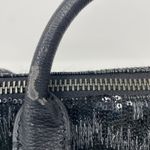 Miss Me  Y2K Black Silver Handbag Shiny Bowler Saddle Lock Key Charms GUC 2000s Photo 6