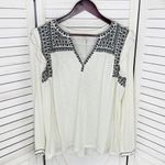 Fat Face Martha Embroidered Slub Knit Shirt Cream 12 Long Sleeve Black Photo 7