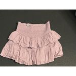 MIOU MUSE Smocked Ruffle Tiered Mini Skirt Lavender Purple Size M Size M Photo 3