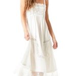 Spell Peaches Lace Slip Dress Boho Ivory Midi White Small EUC Photo 6