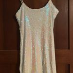 Lucy in the Sky White Homecoming Dress Sequin Photo 7