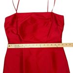 Ann Taylor  | Red Silk Fit and Flare Cocktail Dress Beaded Spaghetti Straps Sz 4 Photo 8
