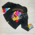 Vintage Anage Cityscape crop long sleeve button front embroidered beaded jacket Black Size M Photo 4
