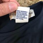 Doncaster  Navy Sleeveless Blouse with Black Mesh Sheer Detail Large Photo 6