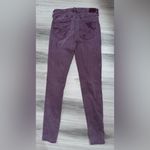 American Eagle Purple Distressed Straight Leg Ripped Pants Womens Skinny Jeans Photo 5
