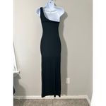 BUMPSUIT MATERNITY POSTPARTUM SARAH MIDI BLACK ONE SHOULDER DRESS EUC SIZE XS Photo 6