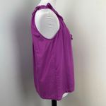 J.Crew Purple Silk Lydia Ruffle Neck Sleeveless Blouse Small Photo 2