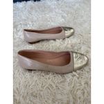 Taryn Rose Taryn Rose Beige Gold Leather Rose Cap Toe Ballet Flats Women Shoes 6 Photo 5