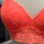 PINK - Victoria's Secret Victoria's Secret PINK Vintage Neon Orange Lace Racerback Bralette Photo 4