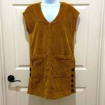 Madewell  Brown Corduroy V-Neck Mini Dress Photo 3