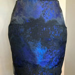 H&M NWT  size 4 black and‎ blue satin mini skirt. Photo 0