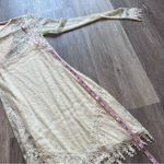 For Love & Lemons  white laced long‎ sleeve mini dress crochet women’s size XS Photo 2