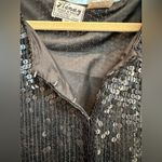 Vintage STENAY 100% Silk 80’s All Over Sequin Beaded Jacket Black Gold Size XL Photo 3