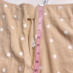 Old Navy Imperfect NWT Linen blend mini skirt white polka dot tan skirt large  Photo 6