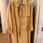Teenie Weenie Yellow Wool Handmade Trench Coat Photo 3