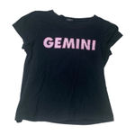 Eyeshadow Y2k  Gemini juniors large Black Tee with Pink Gemini Graphic 90s preppy Photo 0