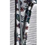 Karen Scott  Sport Shirt Top Women's Small White Blue Flowers 3/4 Sleeve Photo 8