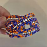 Colorful Beaded Cuff Bracelet Orange Photo 1