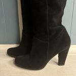Women’s Pretty Woman Black Suede Over Knee High Boots Heels Size 9 Photo 2