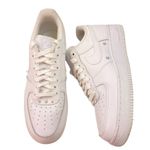 Nike  Air Force 1 Pearl White DQ0231-100 Womens White Leather Sneaker Shoe - 10 Photo 2