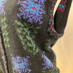 Vintage Cullinane Womens M‎ Sweater Vest Black Floral Lamb's wool blend cottage Size M Photo 6
