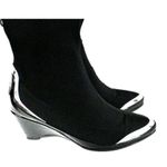 Jady Rose Walk Your Way Boots Contrastive Trim Knee Length Leather Black 8M NWOB Size 8 Photo 7