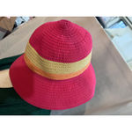 Panama Jack Women's Pink Straw Sun Hat Wide Brim Beach Vacation Resort Wear Photo 3