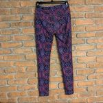 Reebok Womens Small Purple Damask Print Athletic Leggings Workout Yoga Pants Photo 1