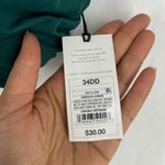 Shade & Shore  Lightly Lined One Shoulder Bikini Top Womens 34DD Teal Keyhole Photo 4