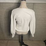 Nanette Lepore Womens White Long Sleeve Ribbed Pullover Sweater Size L Photo 5