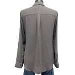 EXPRESS  Charcoal Button Down Sheer Shirt Size Medium‎ Y2K Edgy Glam Monochrome Photo 3