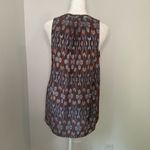 Joie gray, red & purple watercolor sleeveless silk tank top size XS Photo 3