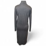Ann Taylor Petite Gray Long Sleeve Mock Turtleneck Sweater Dress Size SP Photo 3