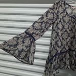 Anthropologie Blu Pepper Womens Blouse Size Small Blue Floral Boho Fairy Cottage Photo 2