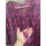 Trina Turk Trina‎ Turk Dress Sz 2 Women's Pink Black Silk Sheath Elegant Work Church Shirt Photo 2