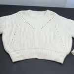 Apiece Apart Cream Crewneck Wool Sweater APPROX. Size LARGE No Size Tag *FLAWED Photo 0