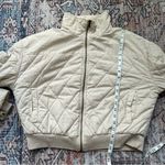 Young Fabulous and Broke YFB Cream Quilted Puffer Jacket Cropped Coat Size Small Photo 7