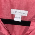 J Jill Pink Everyday Linen Button Up Shirt Women Size M Long Sleeve Casual Beach Size M Photo 3