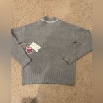 K-Swiss Gray Sweater Knit Cardigan with Piping Detail Photo 7